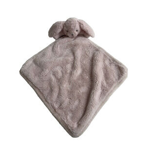 So Dreamy Bunny Rabbit OekoTex Large Mauve Pink Rose Baby Lovey Security Blanket